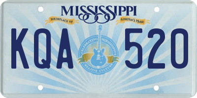 MS license plate KQA520