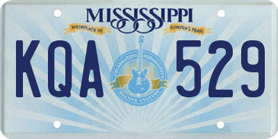 MS license plate KQA529
