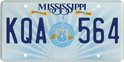 MS license plate KQA564