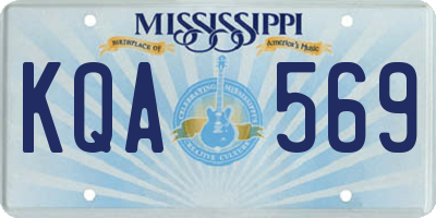 MS license plate KQA569