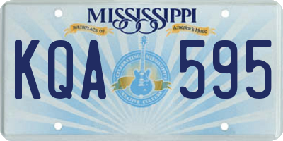 MS license plate KQA595