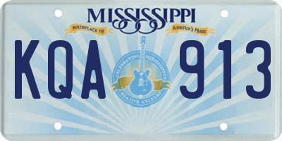 MS license plate KQA913