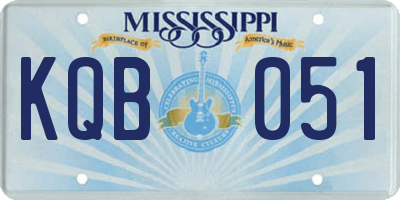 MS license plate KQB051