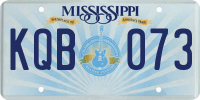 MS license plate KQB073