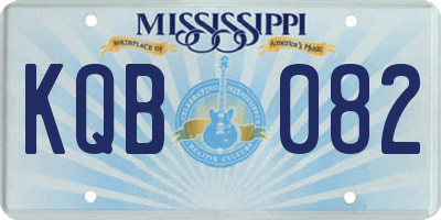 MS license plate KQB082