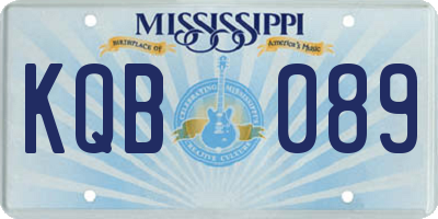 MS license plate KQB089