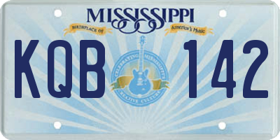 MS license plate KQB142