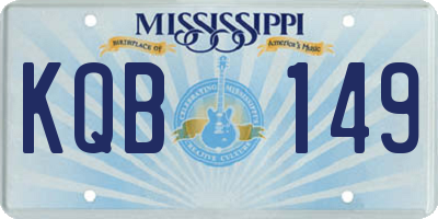 MS license plate KQB149