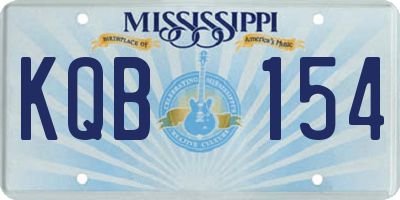 MS license plate KQB154