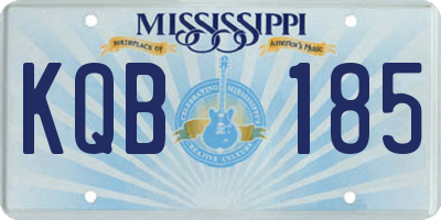 MS license plate KQB185