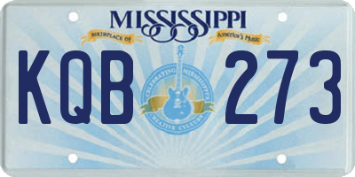 MS license plate KQB273