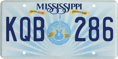 MS license plate KQB286