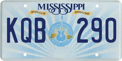 MS license plate KQB290