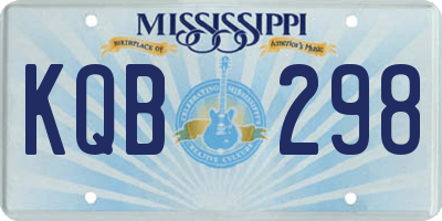 MS license plate KQB298