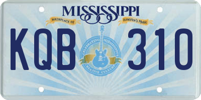 MS license plate KQB310