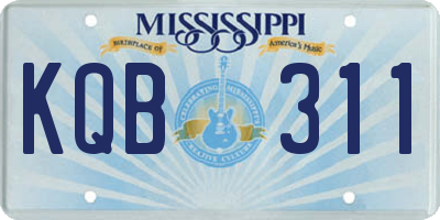 MS license plate KQB311