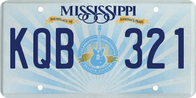 MS license plate KQB321