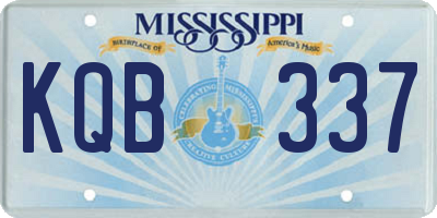 MS license plate KQB337