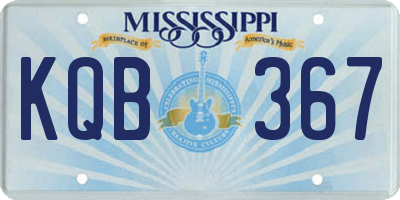 MS license plate KQB367