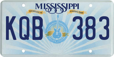 MS license plate KQB383