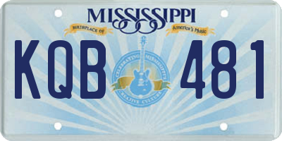MS license plate KQB481