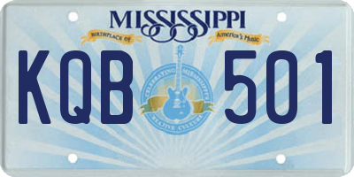 MS license plate KQB501