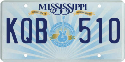 MS license plate KQB510