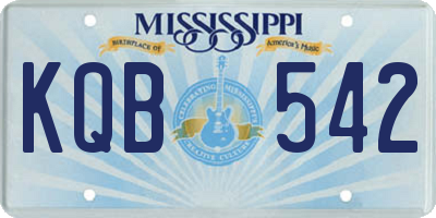 MS license plate KQB542