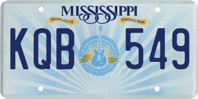 MS license plate KQB549