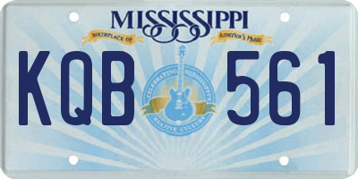 MS license plate KQB561