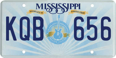 MS license plate KQB656