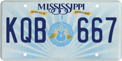 MS license plate KQB667