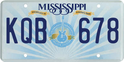 MS license plate KQB678