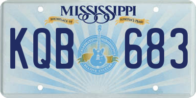 MS license plate KQB683