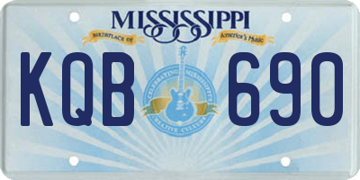 MS license plate KQB690