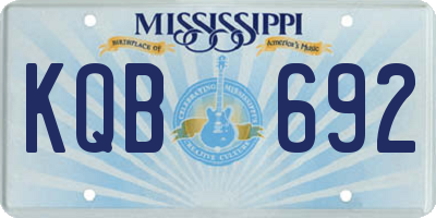 MS license plate KQB692