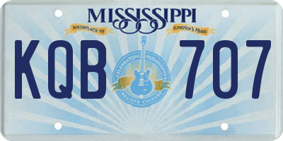 MS license plate KQB707