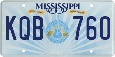 MS license plate KQB760