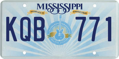 MS license plate KQB771