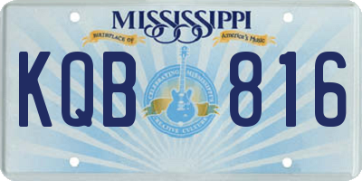 MS license plate KQB816