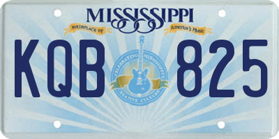 MS license plate KQB825