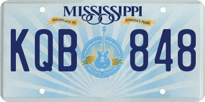 MS license plate KQB848