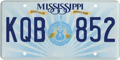 MS license plate KQB852