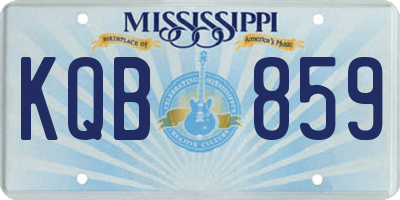 MS license plate KQB859