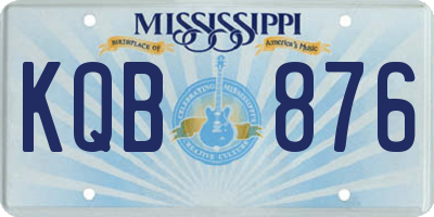 MS license plate KQB876