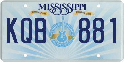 MS license plate KQB881