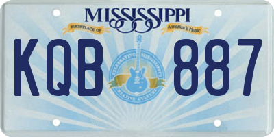 MS license plate KQB887