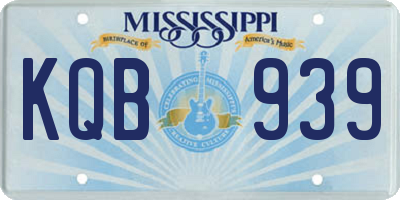 MS license plate KQB939