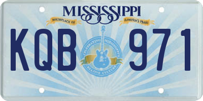MS license plate KQB971