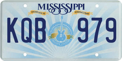 MS license plate KQB979